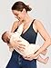 MOMANDA Women's Nursing Bras Longline Sports Breastfeeding V Neck Sleeveless Crop Tank Top with Built in Bra Twilight Blue X-Large