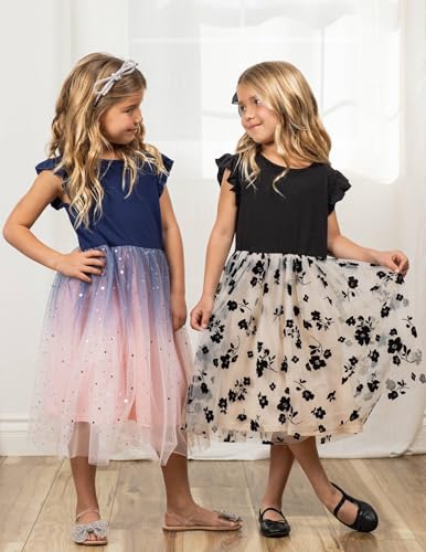Image of Arshiner Toddler Tutu Dress Little Girls Fluffy Summer Dresses Casual Party Tulle Sundress for Kids 2-6Y