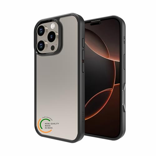 Image of TPU+PC For iPhone Case 16 Pro Max, [Anti-Yellowing Technology] [Military Grade Drop Protection] Shockproof Case Slim Hybrid Phone Case For iPhone 16 Pro Max- Carbon Black