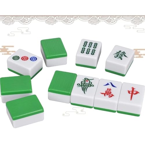 Juego Tradicional de Mahjong Chino con 144 Fichas de Melamina miniatura 6