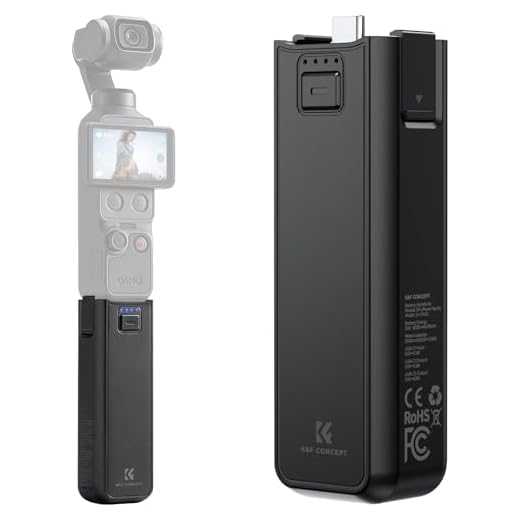 K&F CONCEPT 5000mAh Fast Charging Battery Handle for Osmo Pocket 3/4/4 Pro