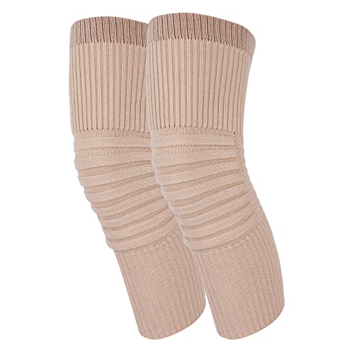 Image of Cashmere Wool Knee Brace Pads Unisex Winter Warm Thermal Knee Warmers Sleeve Soft Leg Warmers