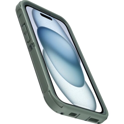 Image of OtterBox iPhone 16e, 15, 14, & 13 Defender Series - Forest Ranger Green, screenless, rugged & durable, with port protection, snaps to MagSafe