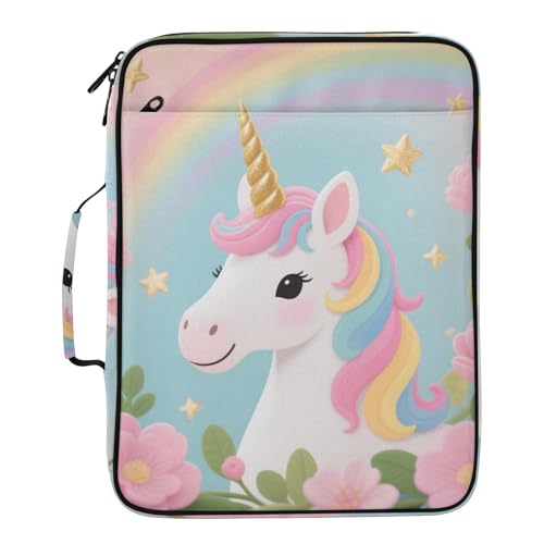 Carpeta de archivos expandible de unicornio contra el desorden de folios tamaño carta A4