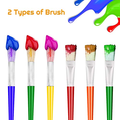 10Pcs-Paint-Brushes-for-Kids-Anezus-Kids-Paint-Brushes-Toddler-Large-Chubby-Paint-Brushes-Round-and-Flat-Preschool-Paint-Brushes-for-Washable-Paint-Acrylic-Paint