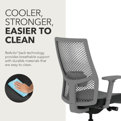 Image of HON Ignition 2.0 ReActiv Ergonomic Office Chair, Lumbar Support, Black
