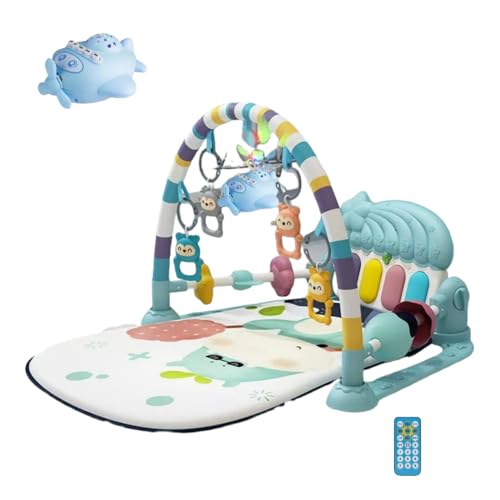 Lapakey赤ちゃん 玩具 ベビージム プレイマット 新生児 おもちゃ ピアノプレイジム 感覚知育玩具 屋内遊具/ベビーフィットネスラック/多目的ウォーカー/多機能フィットネスラック、赤ちゃんの感覚刺激、出産祝い 男の子と女の子向け ミュージカルアクテ