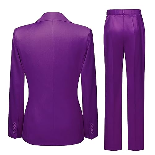 Women's 3 Piece Office Lady Business Suit Set Slim Fit Solid Blazer Vest Pant Set2