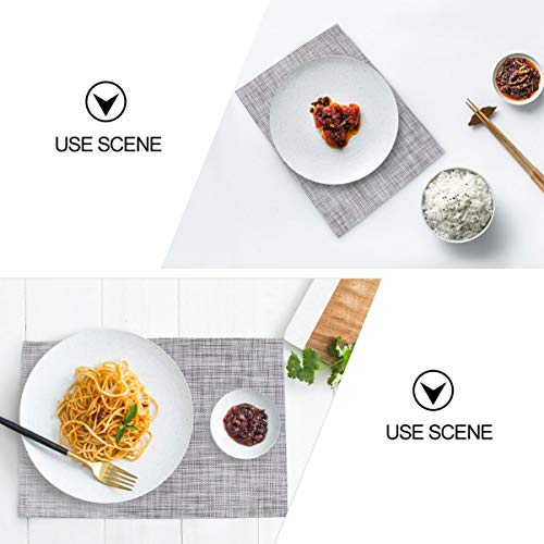 Cabilock 6 peças de tapetes de mesa de PVC resistentes ao calor para mesa de jantar, tapetes de mesa