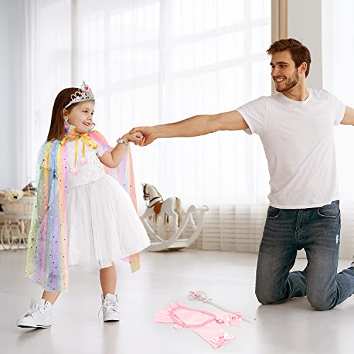 Set de 10 capas de princesa para niñas disfraces miniatura 6