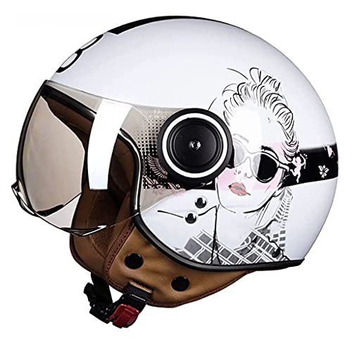 German Style Open Face Motorcycle Helmet Retro Adventure Touring 3/4 Helmet Men And Women Dot Approved For Cruiser Chopper Moped Scooter Dirt Bike Snowmobile Street Bike Atv Helmet #TOP25