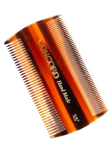 CONCORD 3.5 Inch Handmade Comb Lice Comb | Duel-Spaced Teeth Comb (Wide & Fine) Round Teeth | Antistatic Comb for Wet or Dry Hair For All Hair Type | Made in India