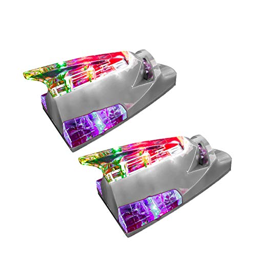 Iusun Car Truck Wind Powered LED Light Roof Antenna Shark Fin Warning- Flash