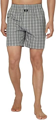 XYXX Men's Checkmate Relaxed Fit Cotton Boxer Shorts with Dual Pocket & No Marks Waistband (Pack of 2)