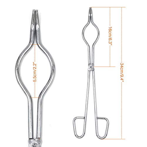 Nomal Crucible Tongs, Stainless Steel Crucible Pliers Clamp For Laboratory (14 Inch) #TOP3
