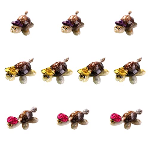 Image of 3NH 10Pc Model Craft Fairy Garden Figurines Portative Decorative Mini Turtle for Gift Fish Tank Decoration (Random Color)