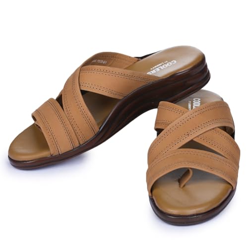 Image of Liberty Coolers 7123-61 Formal Slippers for Men, Black & Black | Slip-on Leather Slippers for Office Use, Casual Sandal | Comfortable & Durable, Light-Weight Men's Sandals, Chappals