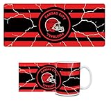 Gyothrig Keramik-Kaffeetasse und XL-Gaming-Mauspad, Fußball-Fan, Kansas City Bekleidung, für Herren und Damen, Sportsachen, Merch Gear Team, Schreibtisch, Dekoration, Shop, Chef, Weihnachten, Vater