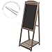 MyGift Rustic Brown Wood A-Frame Chalkboard Easel, 45
