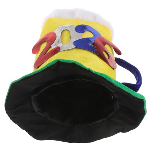 Yardwe Sombrero de Fiesta Forma de Jarra de Cerveza para Hombres, Terciopelo Liviano, Talla Única, Accesorio para Oktoberfest, Carnaval y Eventos de Fútbol 2026