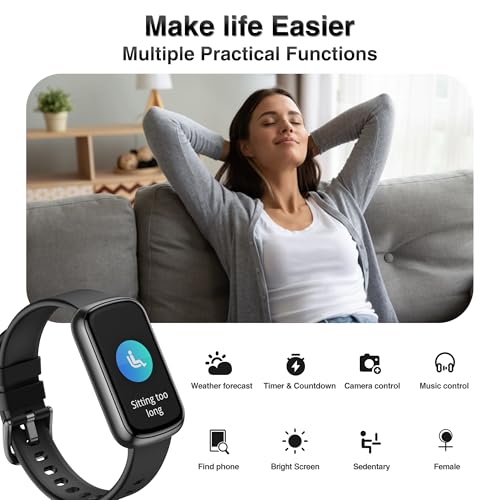 Image of Fitness Tracker, Smart Watches for Women Men with 24 /7 Heart Rate /Blood Pressure /Blood Oxygen Monitor, Sleep Tracker, Calories&Step Counter, IP68 Waterproof Health Activity Trackers for Android&iPhone