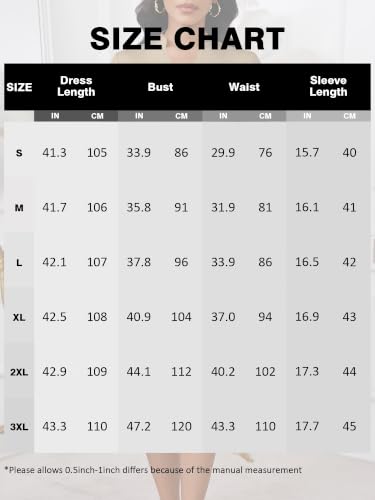 Image of PinkPatty Women's Casual A-line Midi Dresses 3 /4 Sleeve V Neck Fit and Flare Dress with Pockets