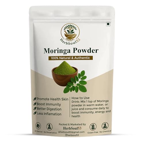 Image of Organic Moringa Powder 200gm - Natural Drumstick Leaf Churna for Immunity, Energy, Digestion, Skin & Hair Health | Rich in Vitamins, Antioxidants & Plant Protein | Pure & Chemical-Free