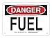 Brady 95000 Plastic, 7" X 10" Danger Sign Legend "Fuel"