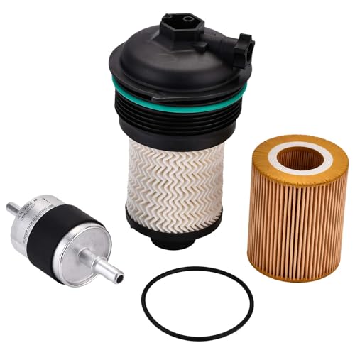 3.0L Fuel Oil Filter Kit Compatible with 2018-2023 Ford F150 Eco Diesel Engine,Replace FD4627 FL2081