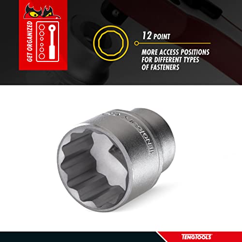 Teng M120521-C Regular Bi-Hexagon Socket 21mm 1/2in Square Drive, Silver - Image 3