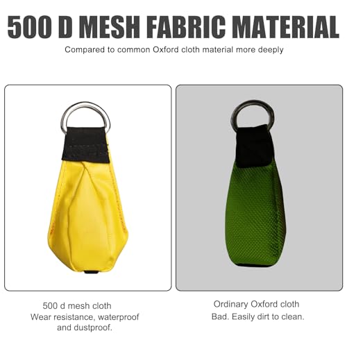 1 Stück Wurfbeutel, Wurfsack Schleudersack Kletter Professioneller Wurftasche Klettern Baum Seilwerfen Gewicht Tasche Arbeiten Bergsteigen Gelb 210G für Baumpfleger, Baumklettern, Wandern, Camping
