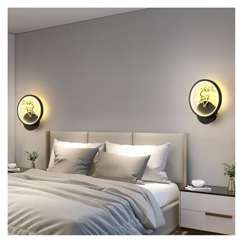 Aplique de pared negro con tres colores de luz para dormitorio 3