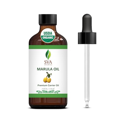 SVA ORGANICS Marula Oil 4oz (118ml) Premium Carrier Oil With Dropper For Skin...