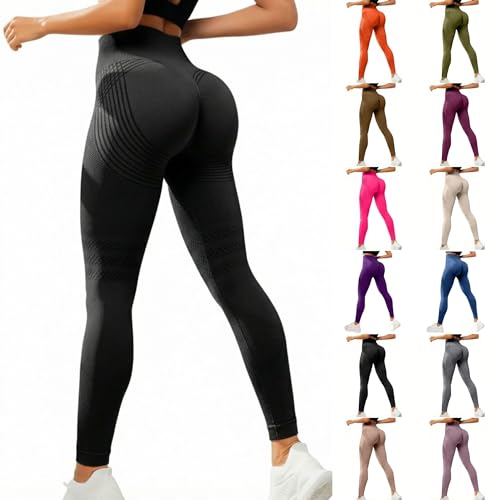 Anti Cellulite 3D Leggings Kompressionleggings Damen High Waist Push Up Legging Lymphdrainage Gym Scrunch Sport Yoga Hose Sportbekleidung
