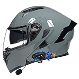 ★ 【Komfortables Fahrerlebnis】: Flip Front Motorradhelm Weiches und bequemes Innenfutter für Tragekomfort, abnehmbares Waschen, Mehrluftkanaldesign, einschließlich Vorder-, Oberseite und Heck des Helms mit Belüftungslöchern, die nicht nur reduziert werden Der Widerstand während des Fahrens. Es kann auch die Wärme im Helm ableiten und den Komfort während des Fahrens verbessern.