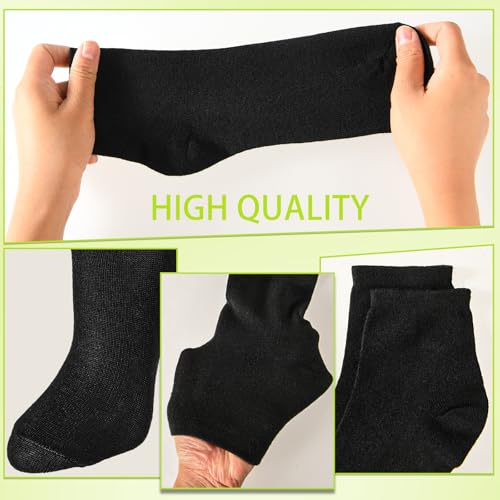 Image of 6 Pairs Thin Crew Socks For Women Soft Cotton Black Ankle Socks Casual Lightweight For Business Trouser Bootie Dress