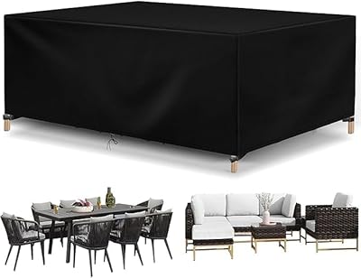 RUIZJOE Heavy Duty Patio Furniture Covers Waterproof, Patio Furniture Outdoor Sectional Sofa Set Patio Table and Chair Set Cover 73" L x 45" W x 44" H/ 185x115x112cm