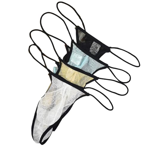 Men's Lace Underwear Sexy Thong T-shaped Bikini