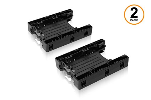 Icy Dock EZ-Fit Lite MB290SP-B Cadres de Montage, adaptateurs pour 2 x 2.5 SATA/IDE SSD/HDD à Baie de 3.5 Lot de Deux pièce