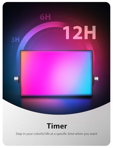 Onforu LED Flood Light Outdoor, RGBWColor Changing 2700K Warm White Upights with Remote 4 Pack - Image 6