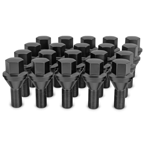 Dynofit 12x1.25 OEM Lug Bolts,Compatible with 2015-2025 Jeep Renegade,2023-2025 Dodge Hornet,20PCS M12x1.25 17mm Hex Wheel Bolts,Replace OEChrysler 68296586AA,610-632,610-573,Fiat 06106146AA