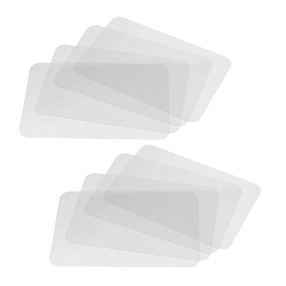 Juhonnz Transparent/Green Clear Placemat,8 Pcs Plastic Table Mats Washable Coasters For Kitchen Dining Table And Fridge Liners(43 * 28 Cm)