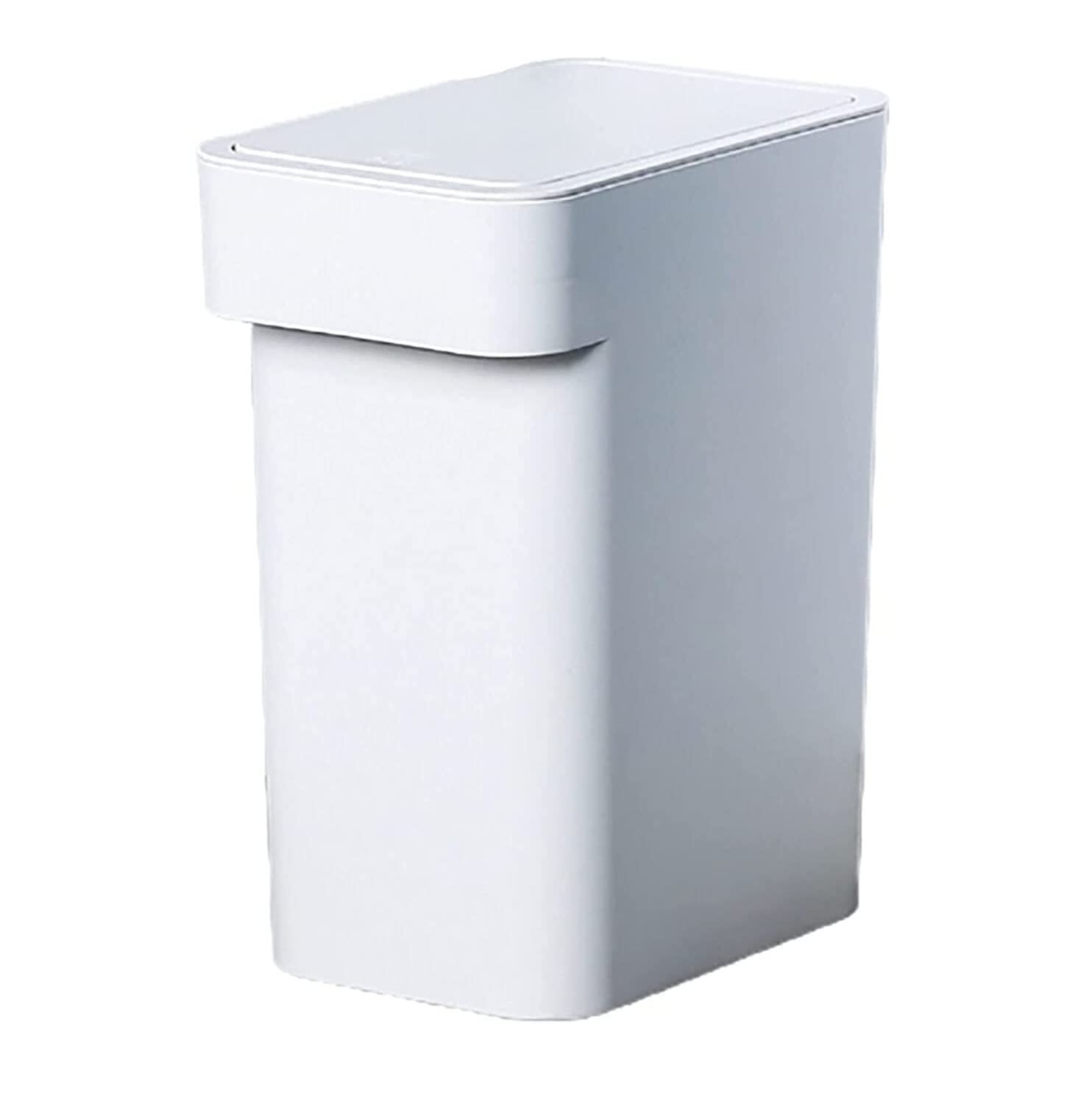 Cubo De La Basura Casa Cubo De Basura Clasificación Cuadrada Plástico Cesta para El Hogar Cubierto Papelera Reciclaje(A)