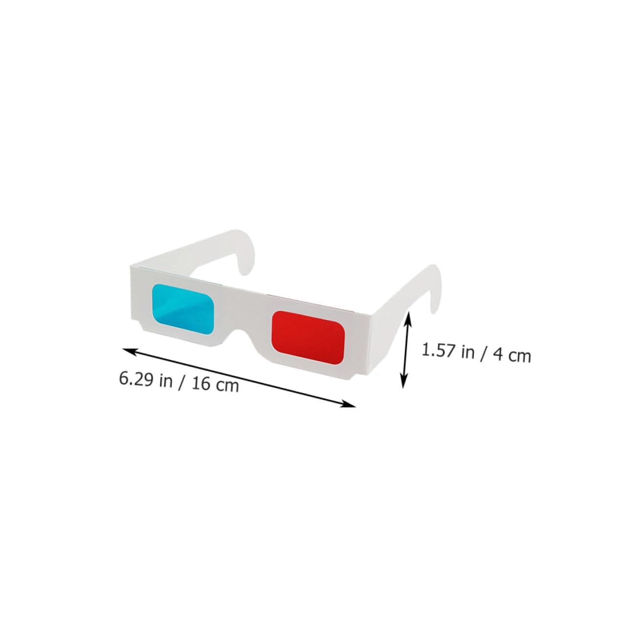 Generico Occhiali 3d Anaglifici Monouso in Cartone Bianco 30 Pezzi Occhiali Video 3d per Cinema Feste e Visualizzazione di Fumetti