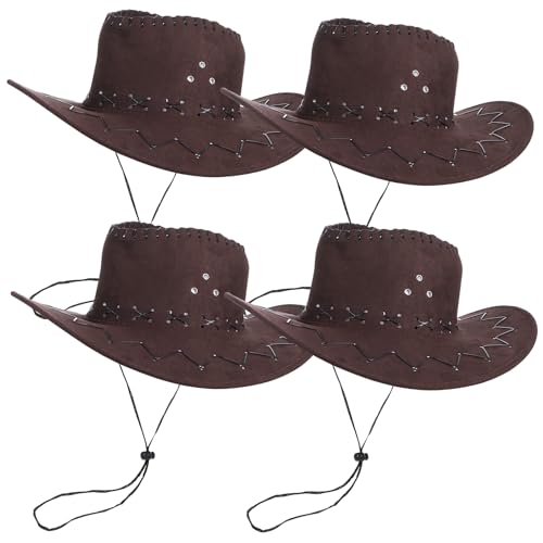 Chapeaux Cowboy Garçon et Filles avec cordon ajustable pour déguisement et spectacle