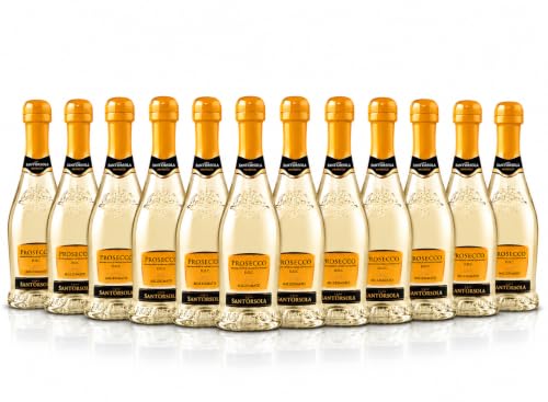 Sant'Orsola - Prosecco D.O.C. Millesimato Extra Dry, Mini Bottiglie da Uva Glera, 12x200 ml