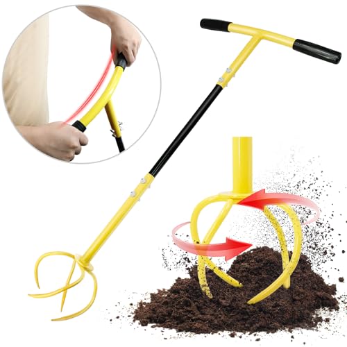 Altdorff Manual Twist Tiller for Gardening, Garden Claw Hand Tiller with Ergomomic Handle, Steel Cultivator Tiller Lawn Aerator Soil Lossener for Gardening Bed and Plant Box