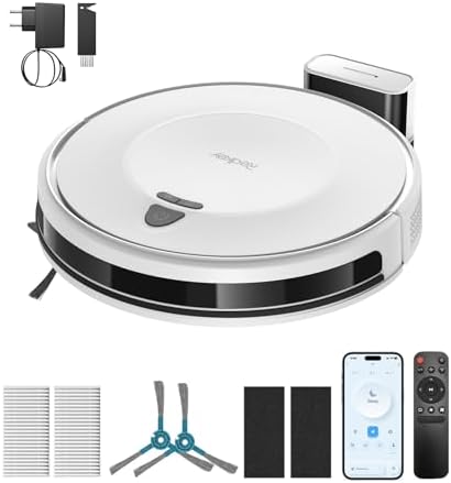 Redkey E6 Robot Aspirapolvere con 7000 Pa, Fino a 170 Min Autonom...