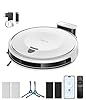 Redkey E6 Robot Aspirapolvere con 7000 Pa, Fino a 170 Min Autonomia, Navigazione Dinamica, Aspirapolvere Robot con Base di Ricarica, Telecomando e APP, Ideale per Peli Animali, Tappeti, Pavimenti Duri