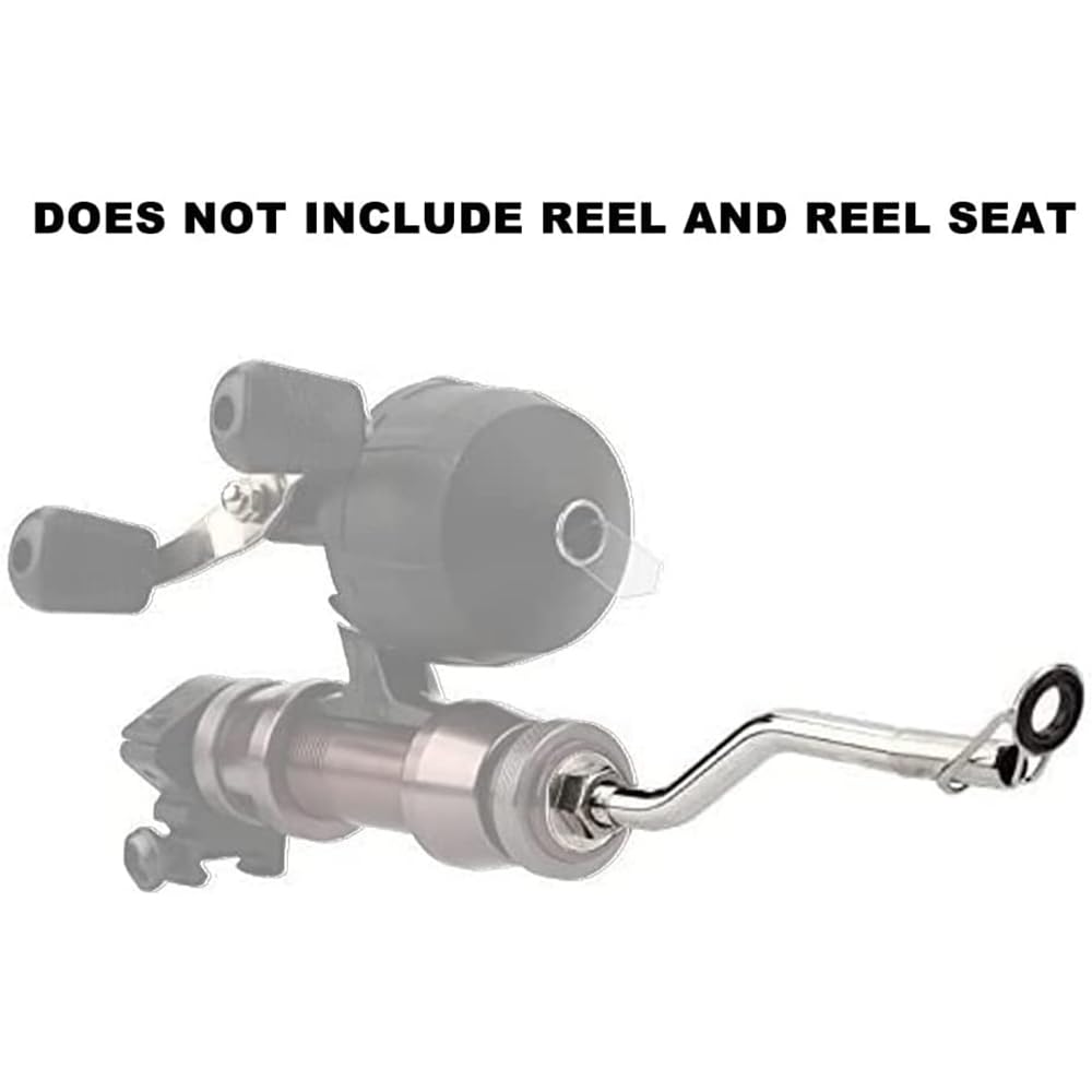 POEARCUS Bow Fishing Reel Seat Mount,Rod Attachment,Shoot Through Bowfishing Kit for Compound Recurve Bow Hunting (Black Set)